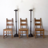 Brutalist, European, Mid Century Dining Chairs 
