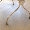 French 1940's Wrought Iron And Marble Coffee Table