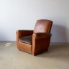 Pair Of French 1930's Leather Club Chairs