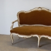 Italian Serpentine Painted and Gilt Settee