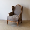 French Louis 15 Style Walnut Bergère