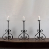 Large, French, Wrought Iron Candlesticks 