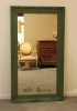 Late Empire Period Green Painted Mirror