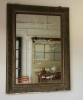 Belle Epoque Dark Green And Gilt Mirror