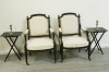 Pair Of Louis 16 Style Ebonised Fauteuils
