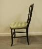 Pair Of Napoleon III Ebonised side chairs
