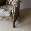 Georgian Style Leather Wingback Armchair
