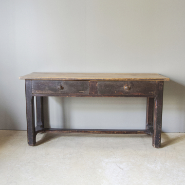 French, Rustic, 2 Drawer Side Table 