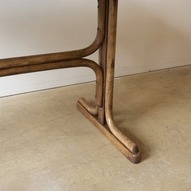 French Bentwood Bistro Table With Marble Top