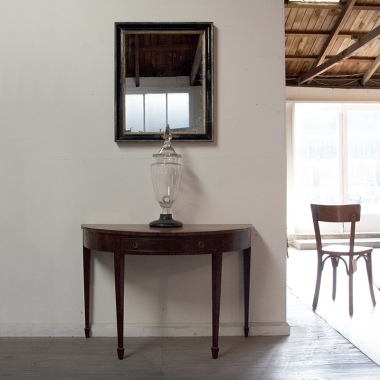 French, Ebonised and Gilt Mirror