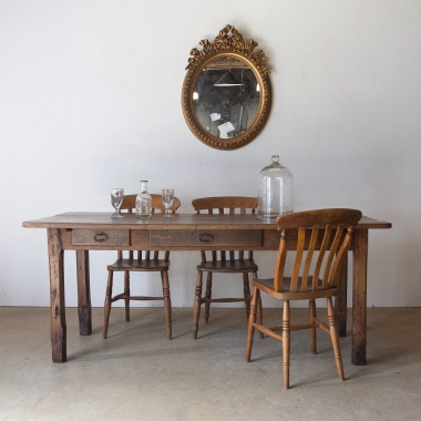 French, 19th Century, Rustic, Farmhouse Table