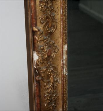 Empire period rectangular gilt mirror
