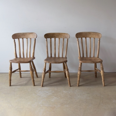 A Set Of Six, English, Provincial, Elm, Dining Chairs