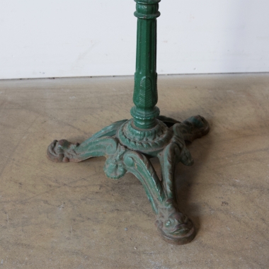 French, Wrought Iron And Marble Bistro Table