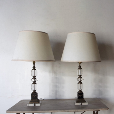 Pair of Mid Century, Hollywood Regency Lamps