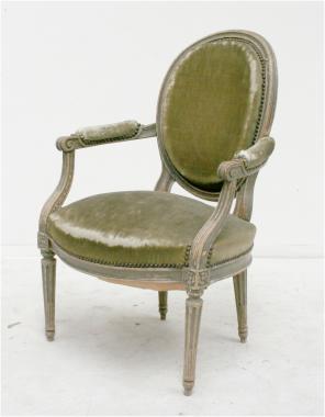 Louis 15th Period Painted Fauteuil