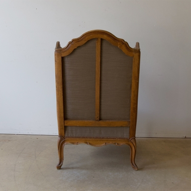 French Louis 15 Style Walnut Bergère