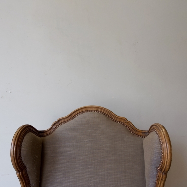 French Louis 15 Style Walnut Bergère