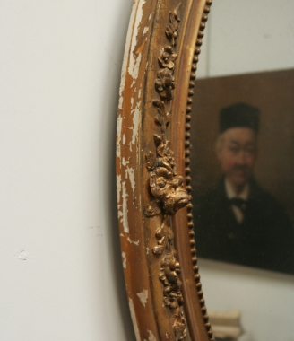 Louis Philippe Oval Gilt Mirror