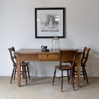 French, 19th Century, Fruitwood, Kitchen Table