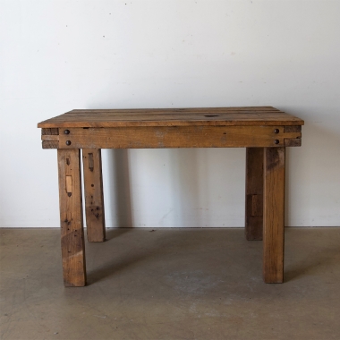 Vintage square rustic table