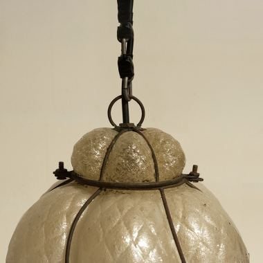 Pair Of Murano Glass Pendant Lights