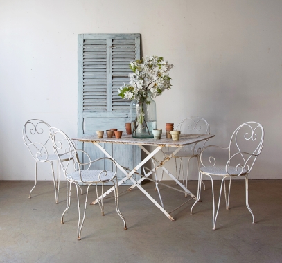 French Wrought Iron Garden Chairs