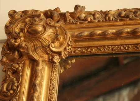French Belle Époque Gilt Mirror