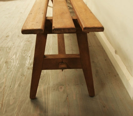 Pair Of French Beech Bench Seats