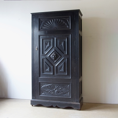 English, Ebonised, Single Door Cupboard