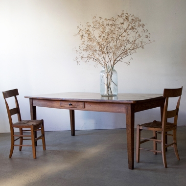 French, 19th Century, Elm, Farmhouse table