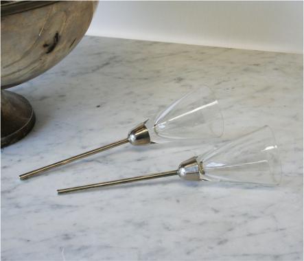 Glamorous Chamagne Bucket and Footless Champagne Flutes