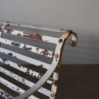 Painted Iron Garden Bench