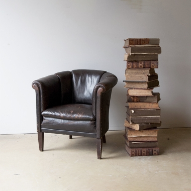French Early 20th Century Leather Armchair