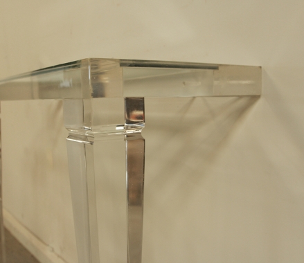 Pair Of 1940's Italian Lucite Console Tables