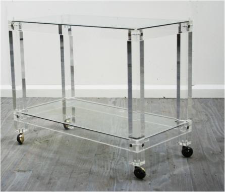 French 1940's Lucite Side Table