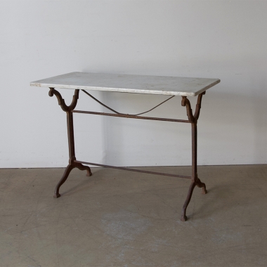 French Marble Topped Bistrot Table