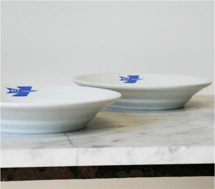 Monogrammed French Postal Service Plates 