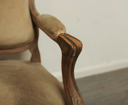 Pair Of 19th Century Beech Louis 15 Style Fauteuils