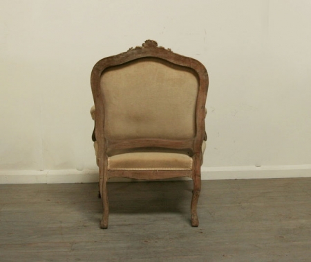 Pair Of 19th Century Beech Louis 15 Style Fauteuils