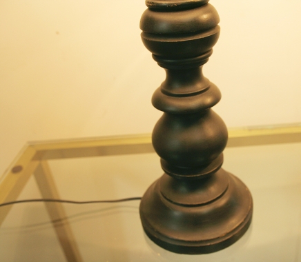 Pair Of Classical Black Turned Lamps