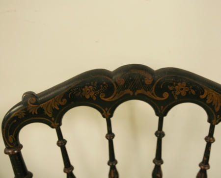 Pair Of Napoleon III Ebonised side chairs
