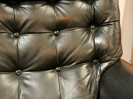 Pair Of Spanish Leather Club Chairs