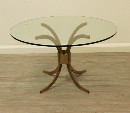 Elegant Round Brass Low Table