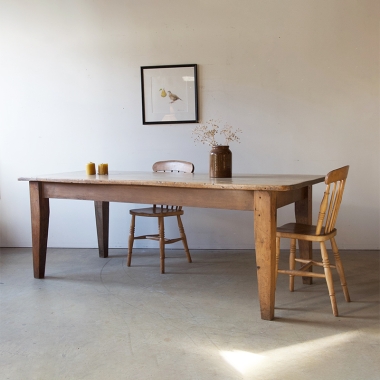 19th Century, Scrubbed Top Colonial Table