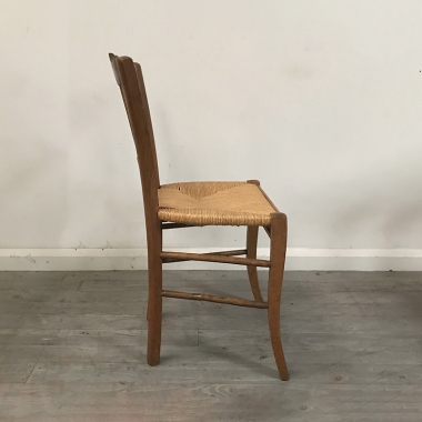 A Set Of Six French Rustic Dining Chairs