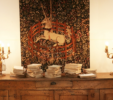 French Tapestry La Licorne Captive