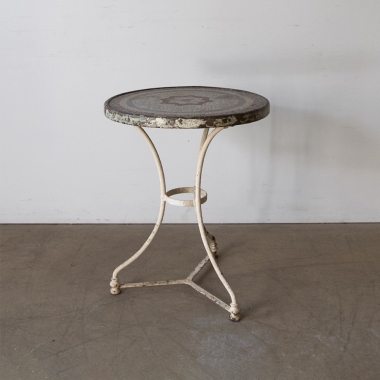 French Bistrot Table With Terrazzo Top 