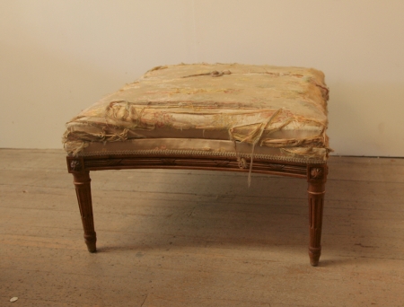 Louis 16 Style Upholstered Ottoman