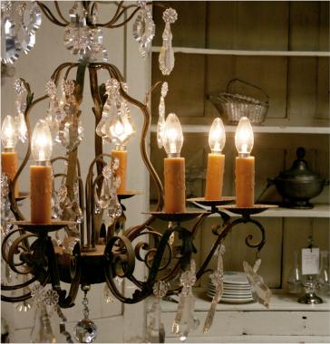 French Verdigris Régence Style Chandelier